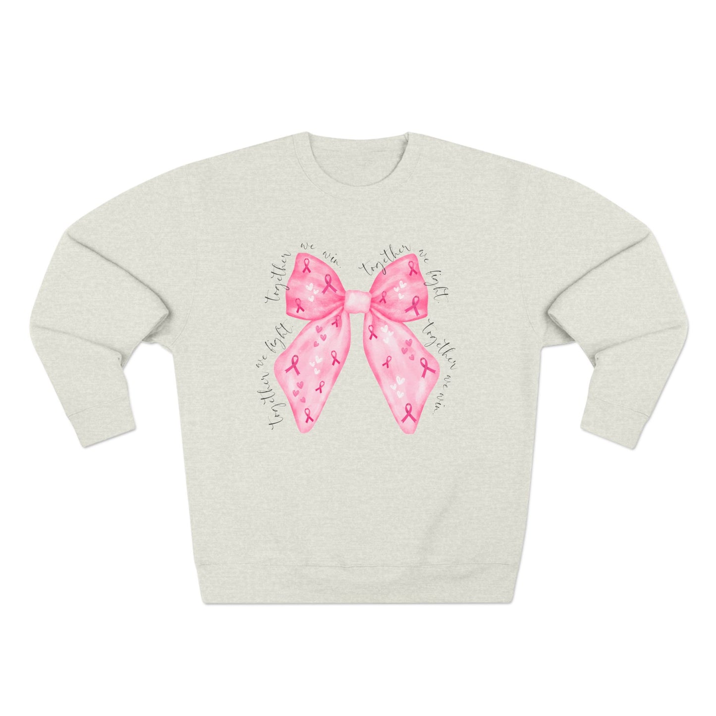 Breast Cancer Bow- Awareness Unisex Crewneck Sweatshirt