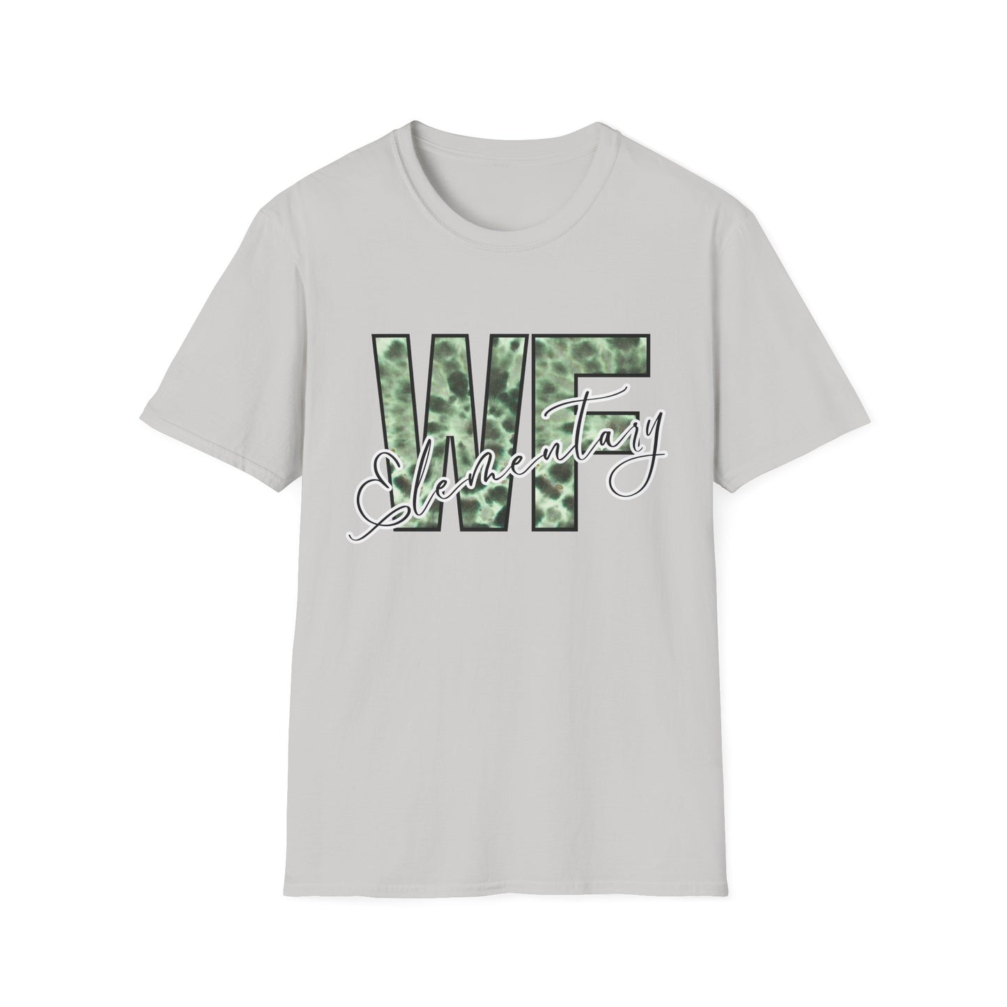 Tie Dye WFE Stylish Unisex Softstyle T-Shirt with WF Elementary Design