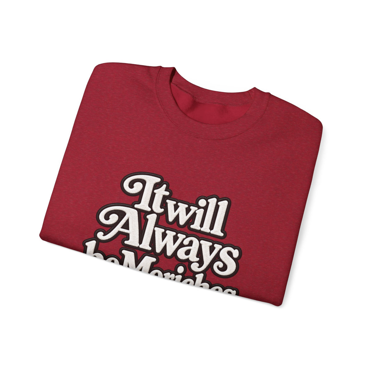 "Moriches or Nowhere" w/ apple- LARGE FRONT Crewneck Sweatshirt