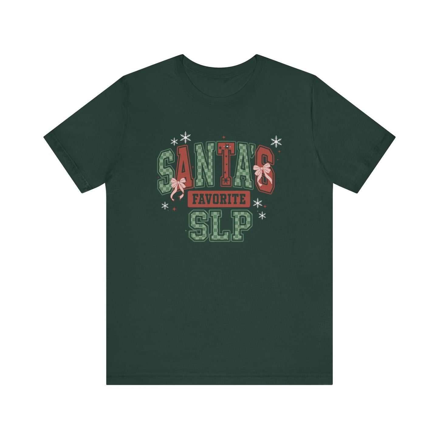 Santa's Favorite SLP — Christmas Unisex T‑Shirt