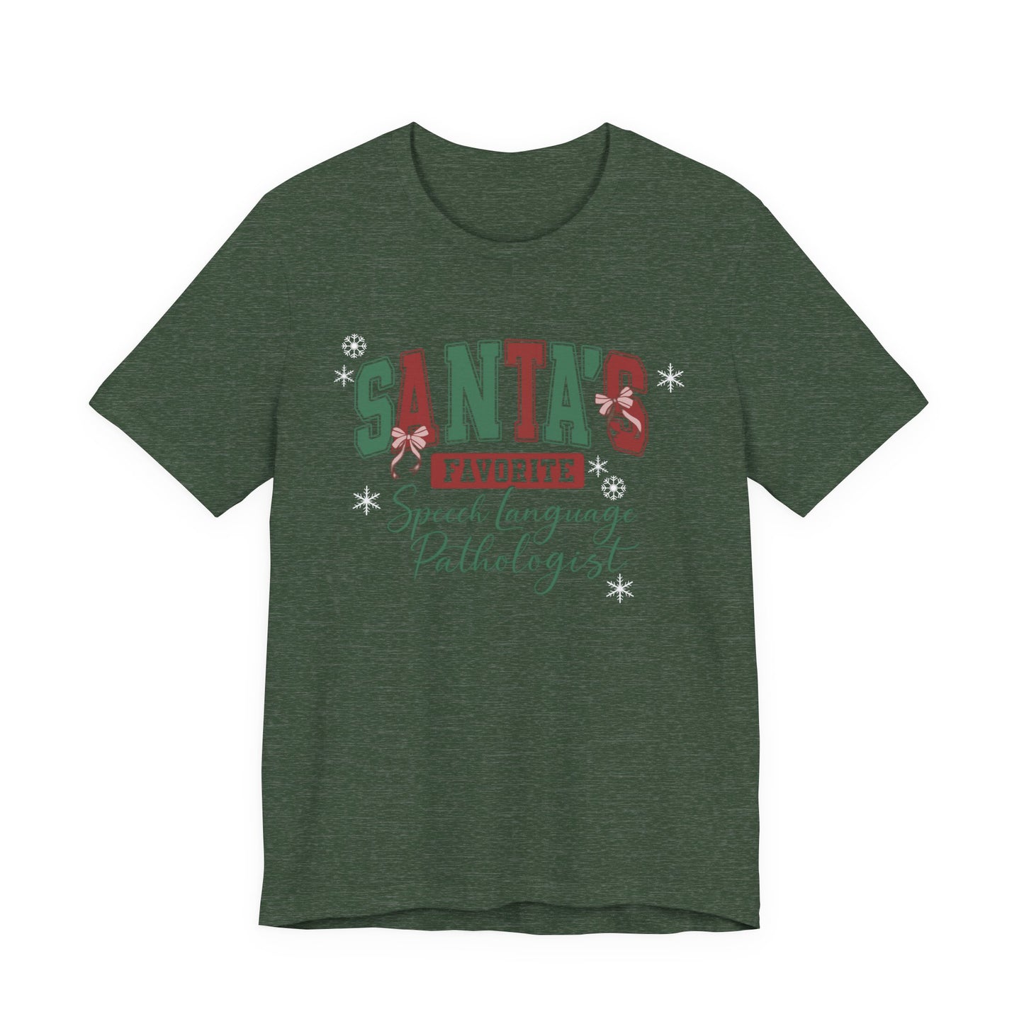 Santa's Favorite Speech Language Pathologist — Christmas Unisex T‑Shirt