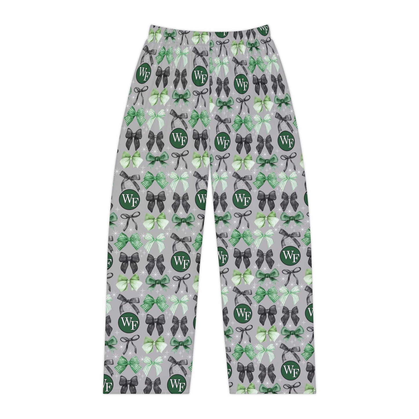 Floyd Strong Cozy Women's Pajama Pants with Green Bow Pattern