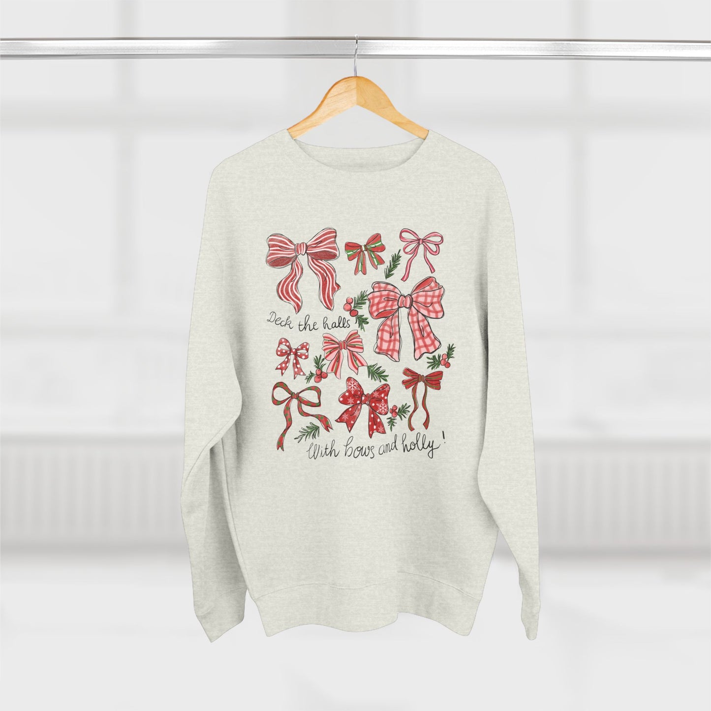 Holly Jolly Bows-Unisex Crewneck Sweatshirt- Christmas