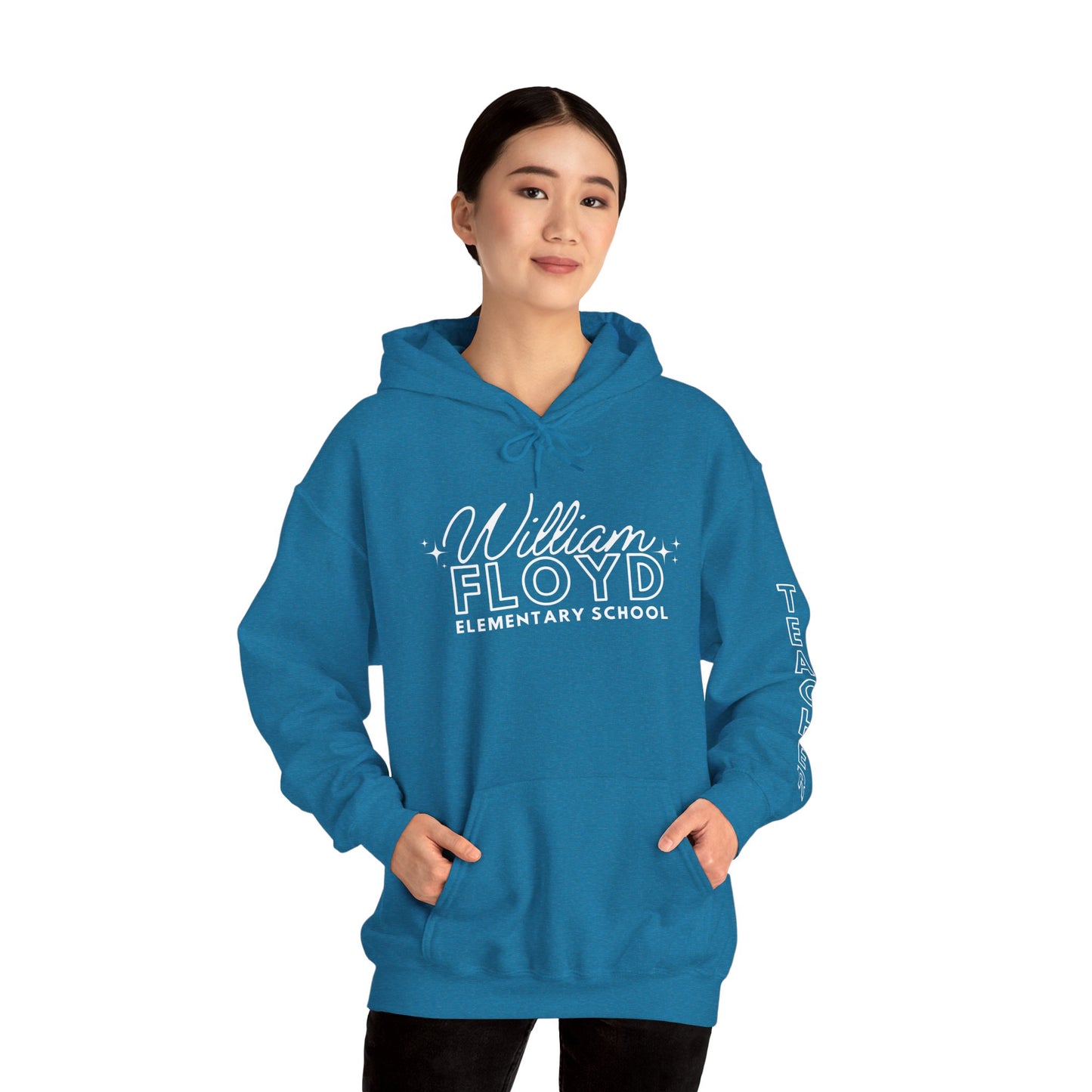 WFE Teacher Simple Design Hoodie w/ Teacher on Sleeve - Cozy Unisex Sweatshirt