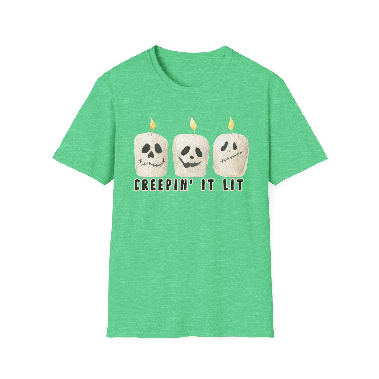 Creepin' it Lit Halloween Themed T-Shirt- Unisex Softstlye
