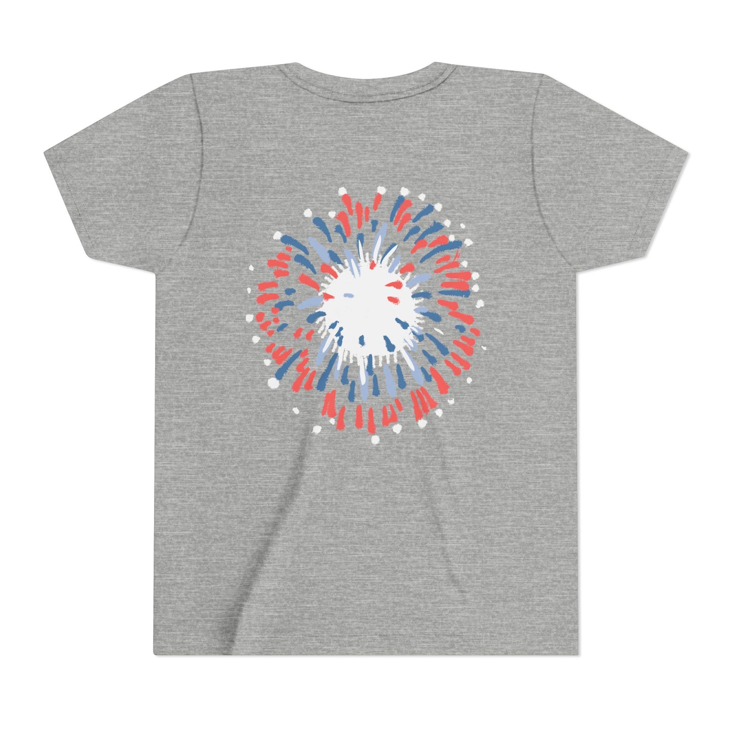 Patriotic Youth Tee for Girls, USA - Kids Short Sleeve Shirt, Holiday Mini