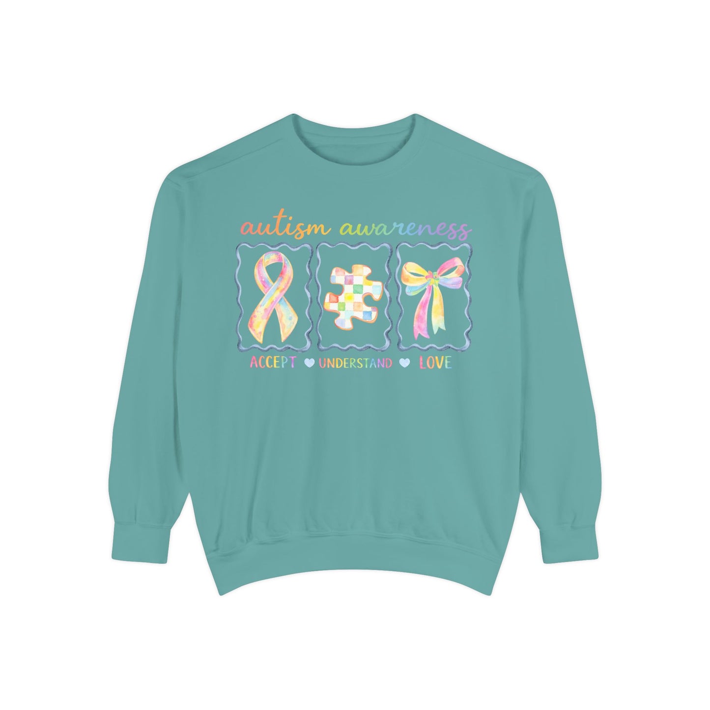 Autism Awareness Sweatshirt — "Accept Understand Love"