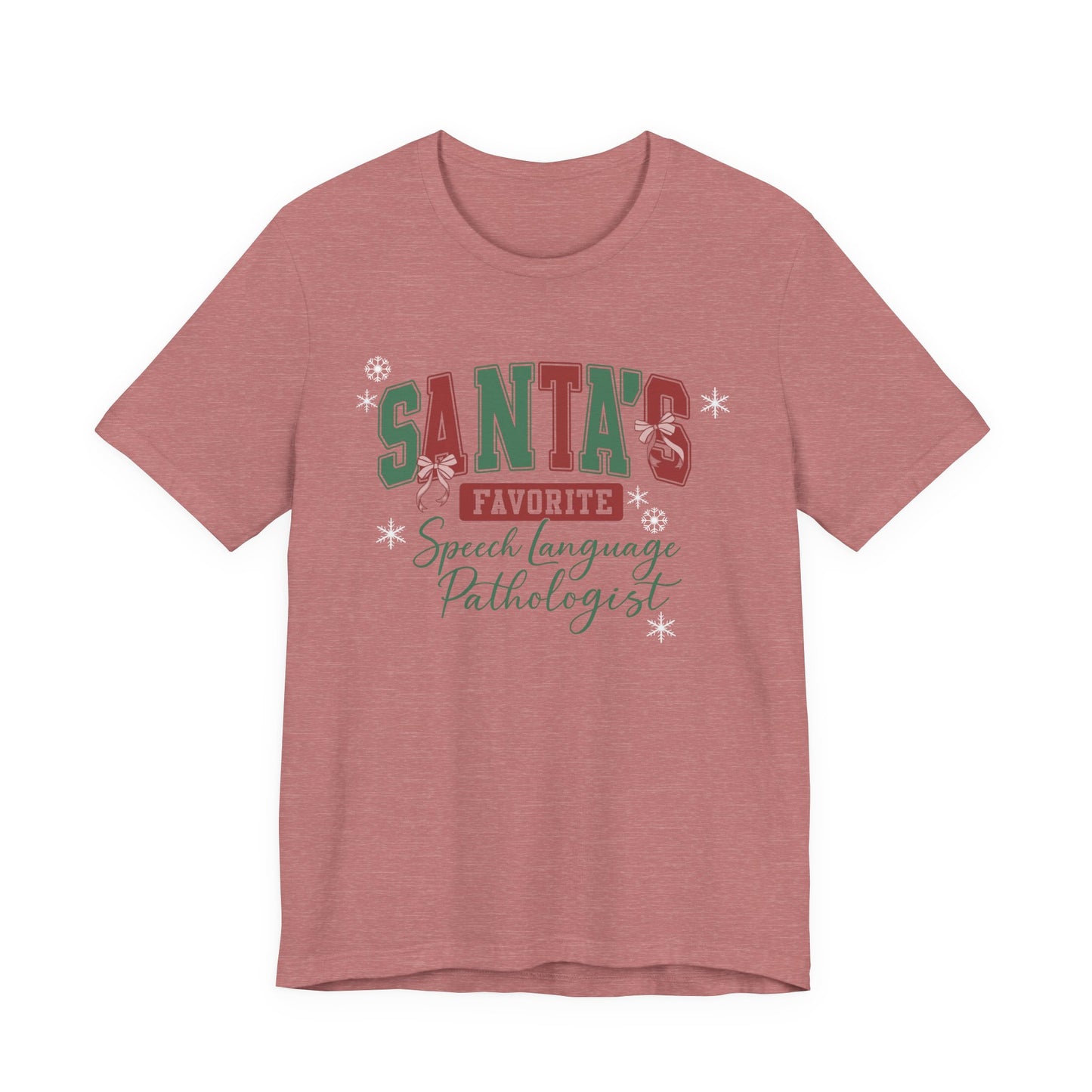 Santa's Favorite Speech Language Pathologist — Christmas Unisex T‑Shirt