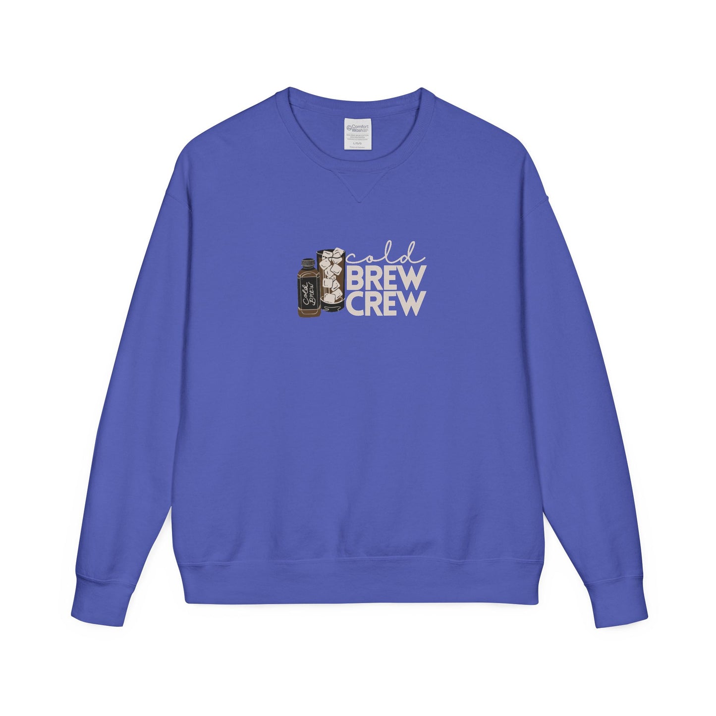 Cold Brew Crew Garment Dyed Sweatshirt, Coffee Lovers Apparel