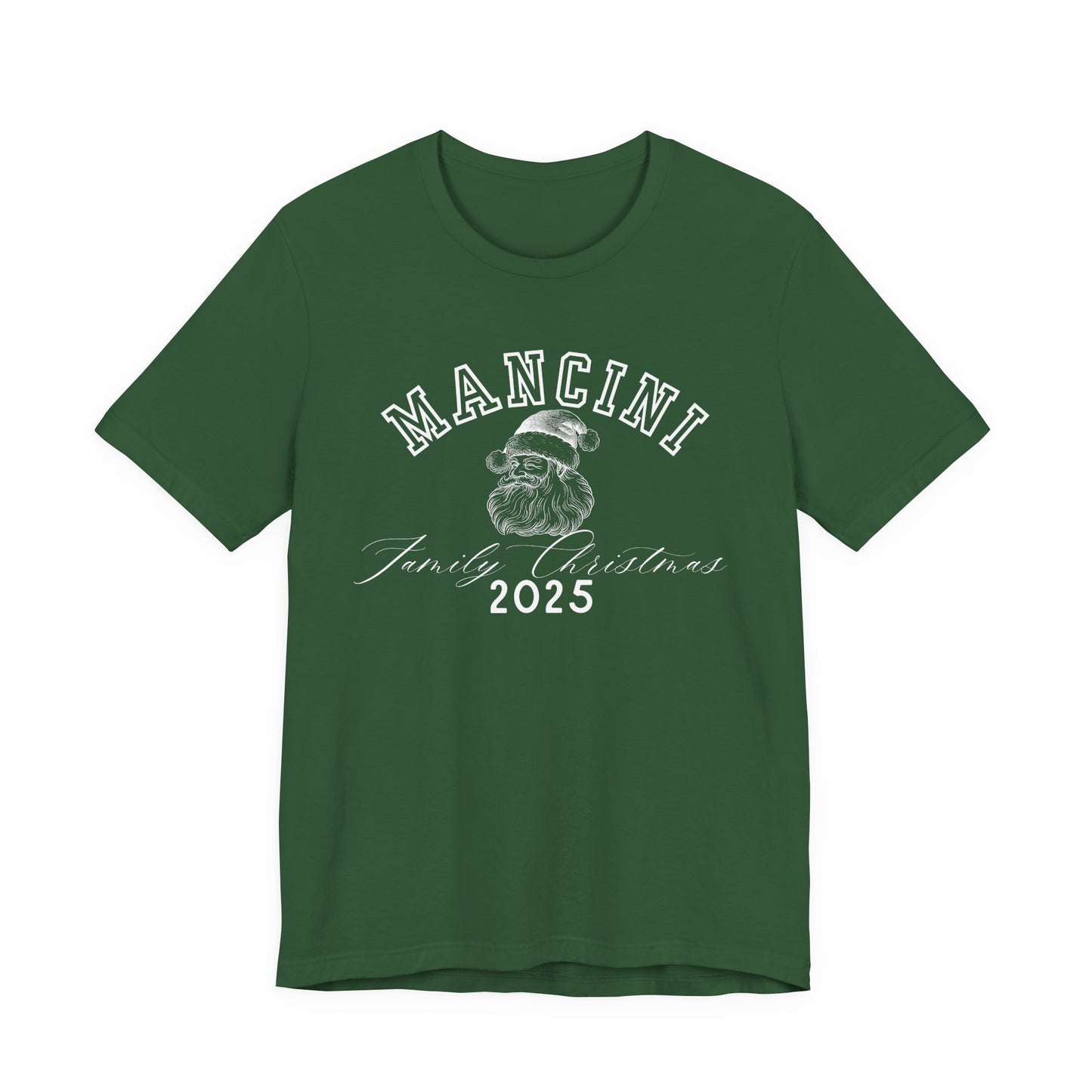 FAMILY NAME- SANTA- Personalized- Unisex Jersey Short Sleeve Tee