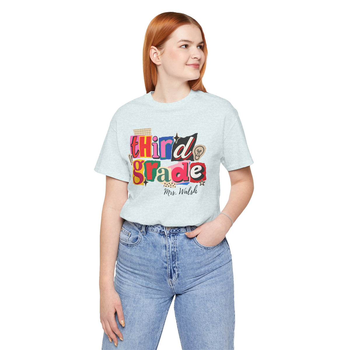 Walsh- Third Grade Teacher T-Shirt – Personalized