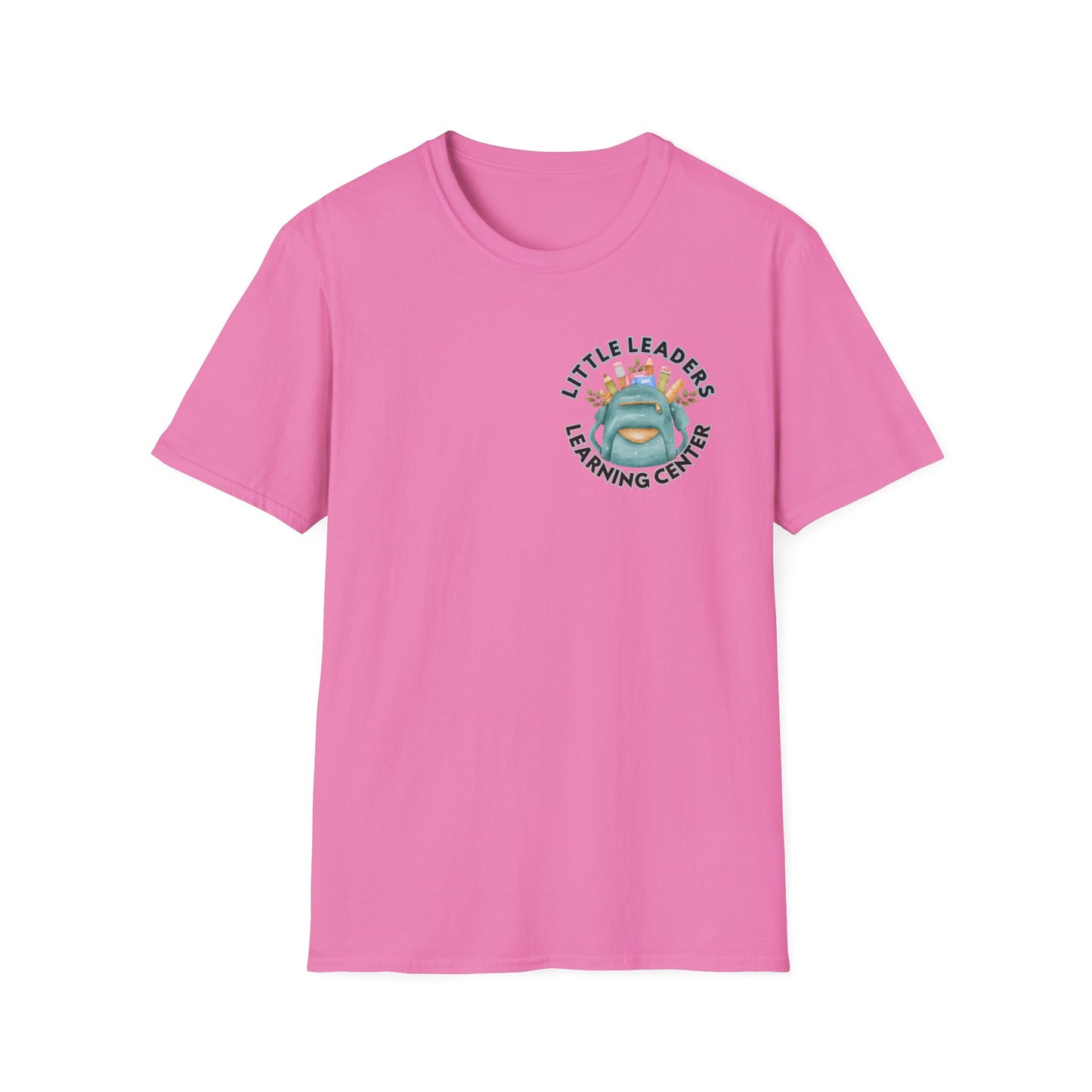 Little Leaders Teacher w/ Backpack Design Unisex Softstyle T-Shirt