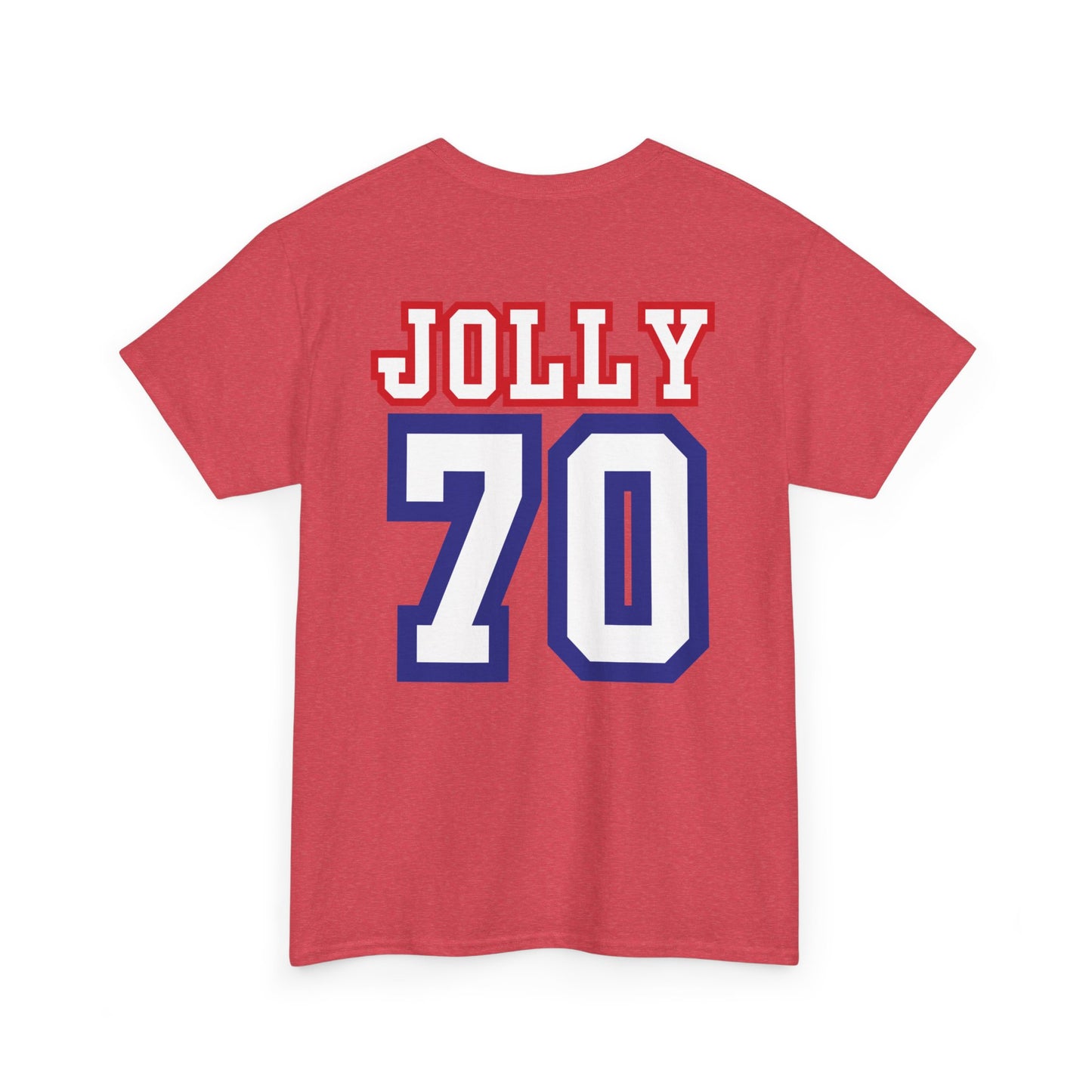 Custom- Jolly- Grandpa's Biggest Fan Unisex Heavy Cotton Tee - Patriotic Family Shirt