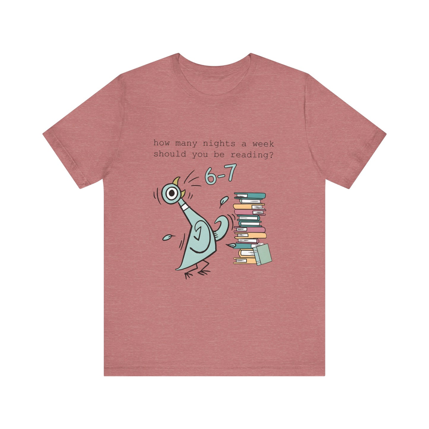 Pigeon Reading- 6 7 — Teacher Unisex T‑Shirt