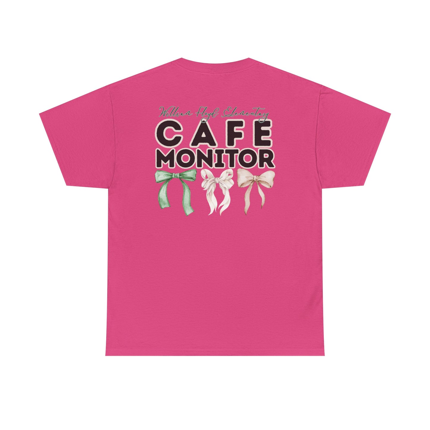 WFE Cafe Monitor and Bows- Unisex Heavy Cotton Tee with Bow Design