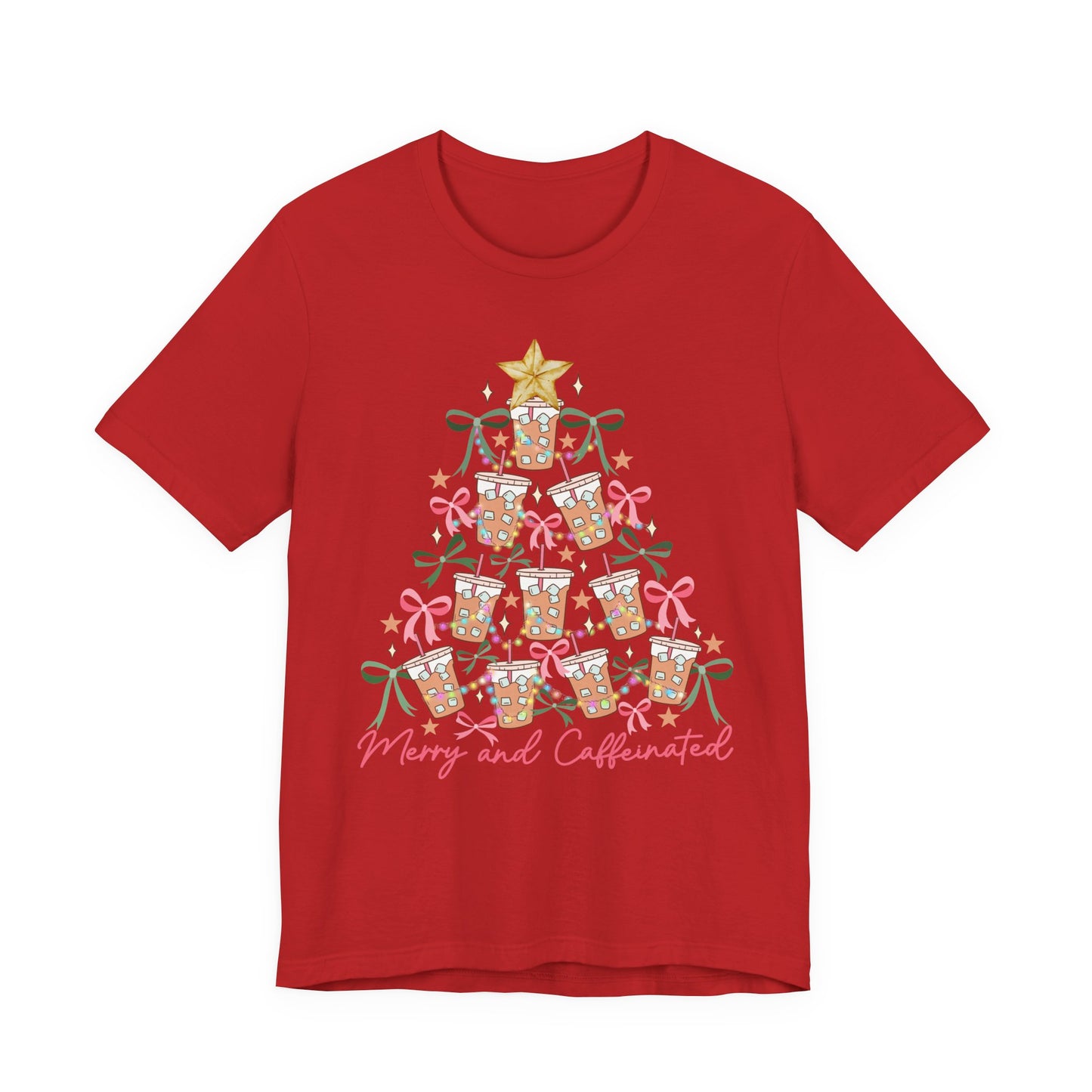 Merry and Caffeinated— Christmas Unisex T‑Shirt