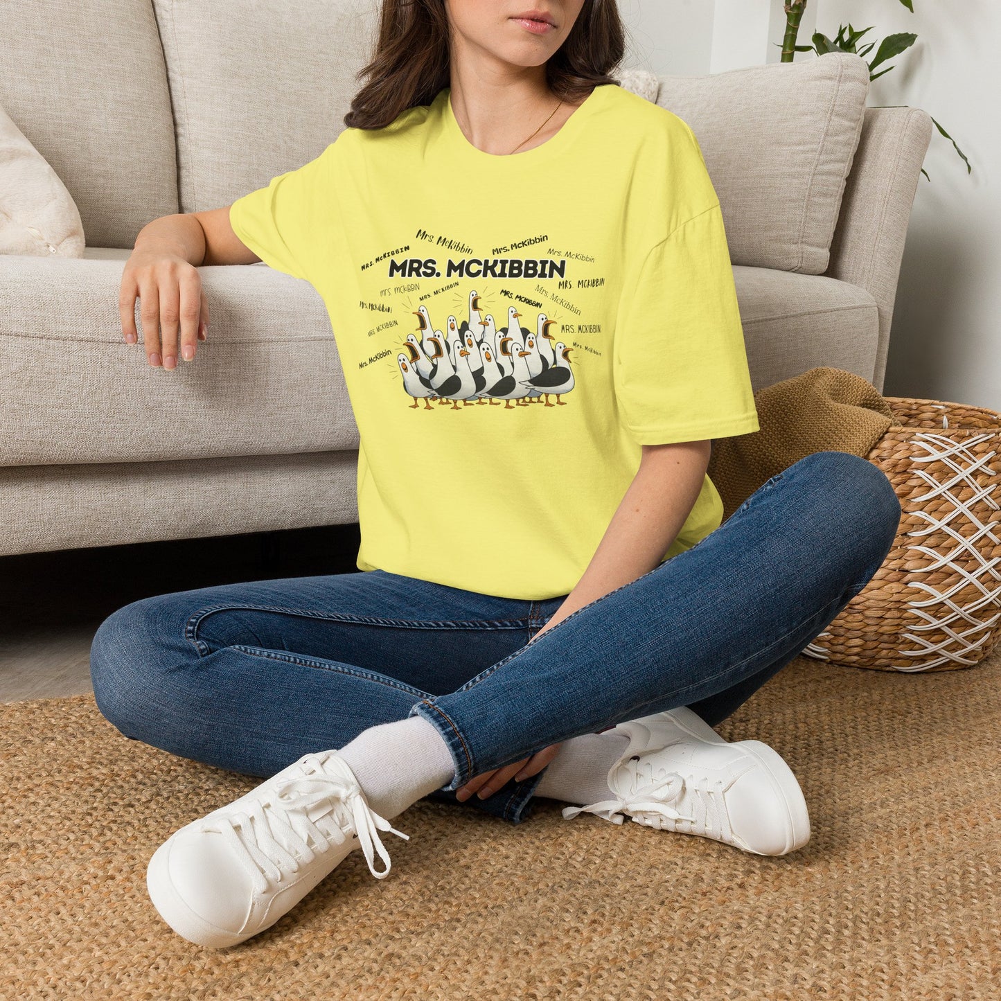 Mrs. McKibbin- Seagull Crew Graphic T-Shirt — Personalized