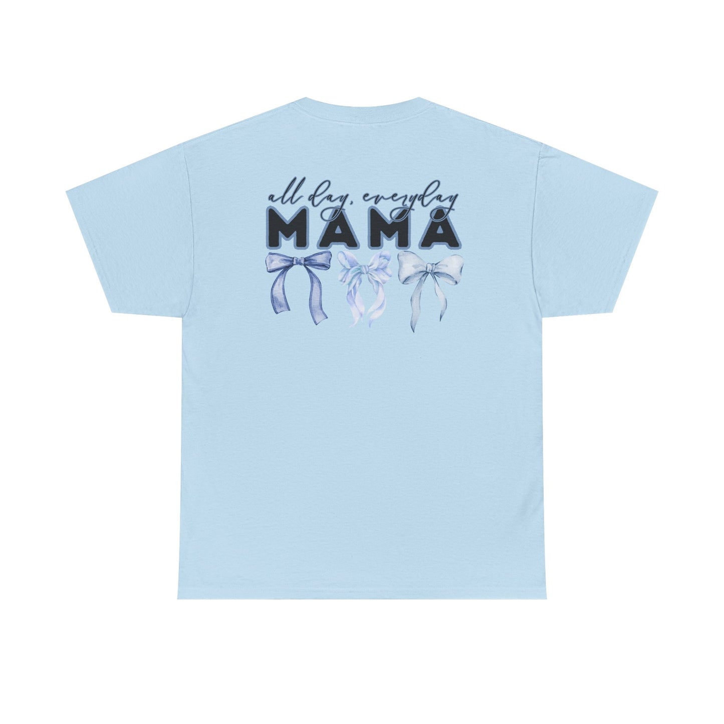 Mama Blue Bow Unisex Heavy Cotton Tee - All Day Everyday