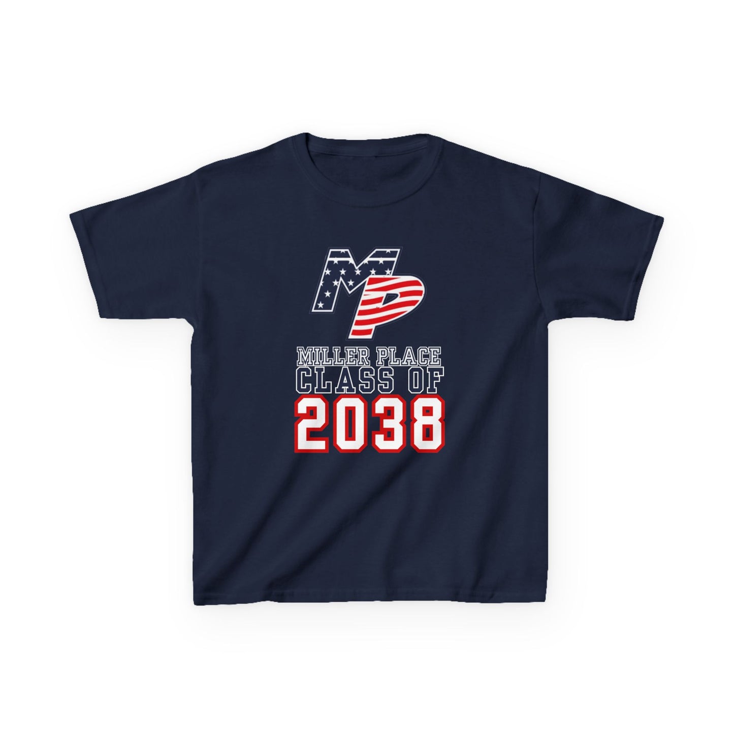 Miller Place Class of 2038 Kids Heavy Cotton Tee