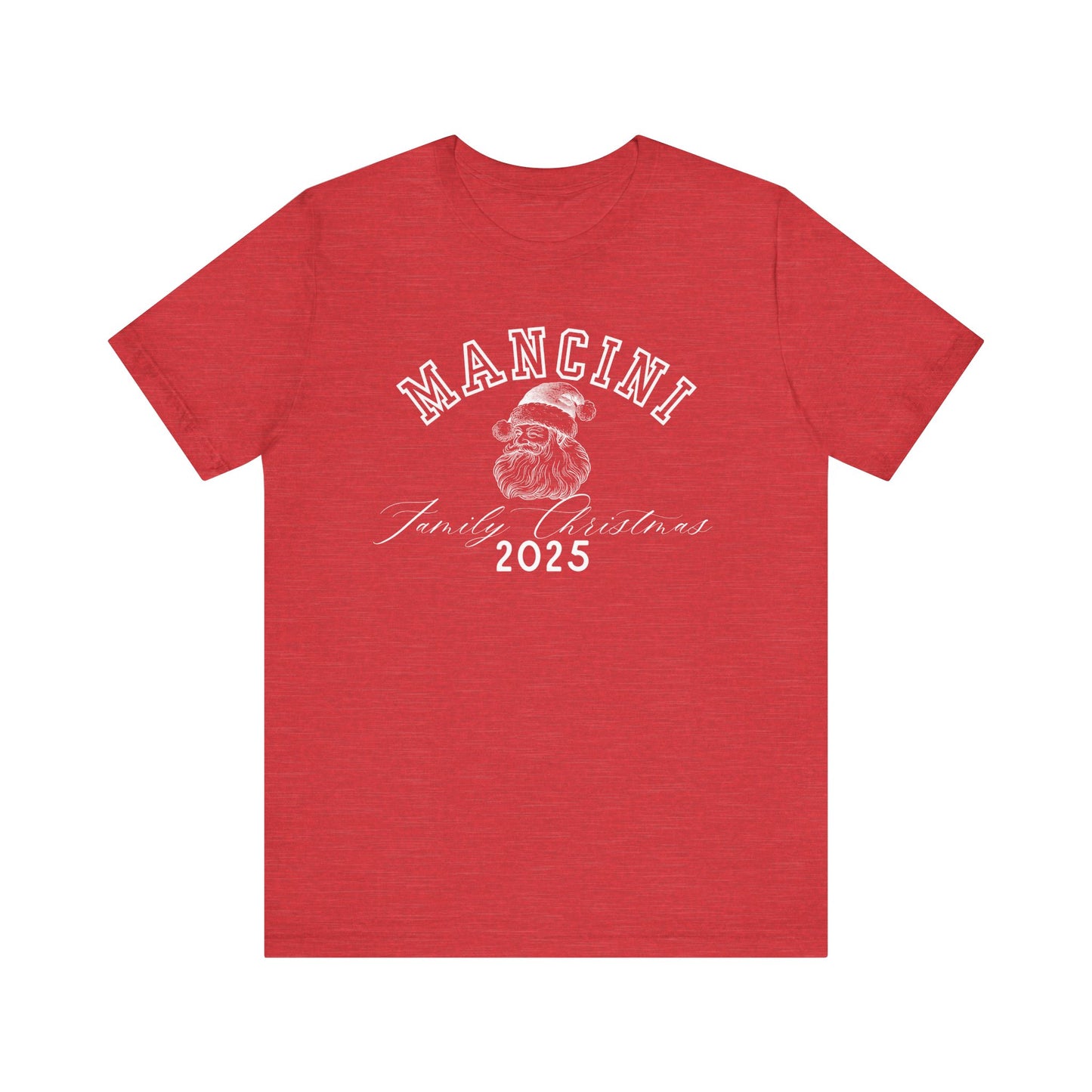 FAMILY NAME- SANTA- Personalized- Unisex Jersey Short Sleeve Tee