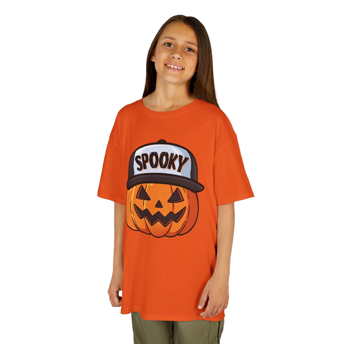 Spooky Pumpkin w/ Hat | Halloween | Kids Cotton™ Tee