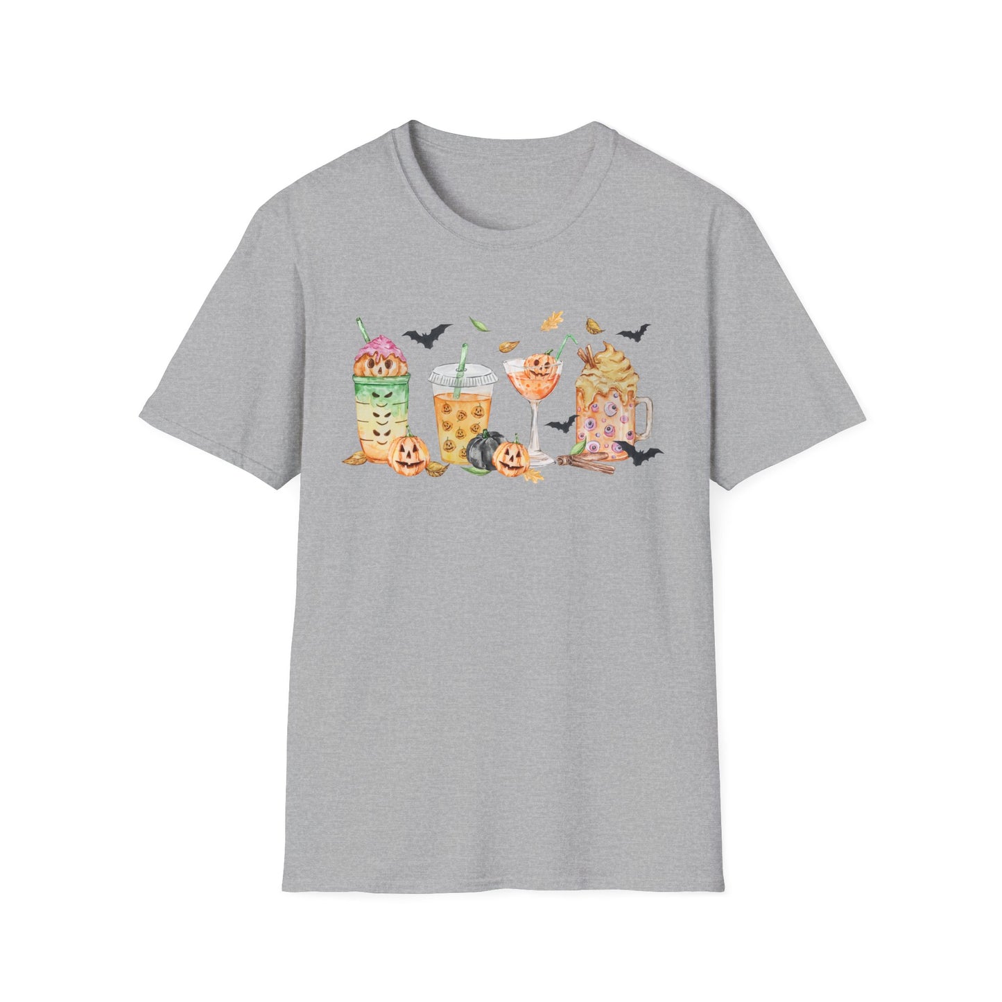 Halloween Beverage Themed T-Shirt- Unisex Softstlye
