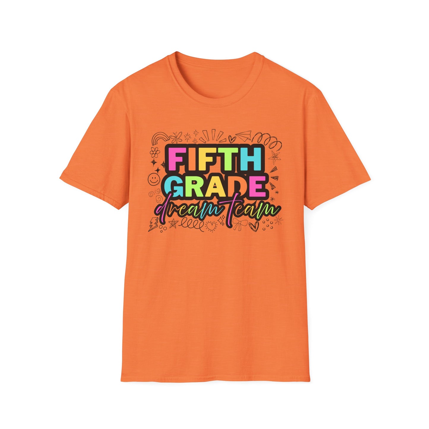 Dream Team- 5th Grade- Unisex Softstyle T-Shirt- Teacher Life