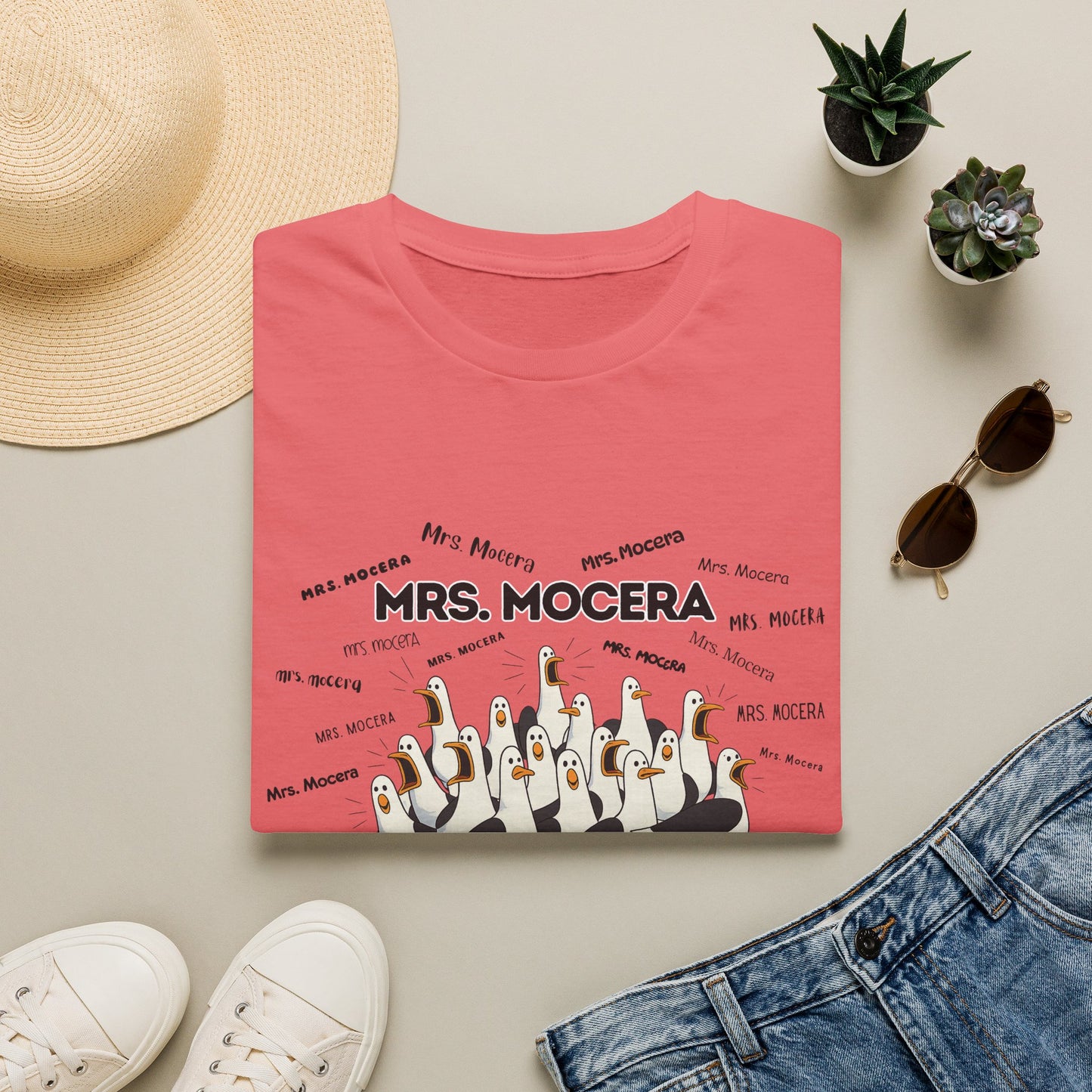 Mrs. Mocera - Seagull Crew Graphic T-Shirt — Personalized