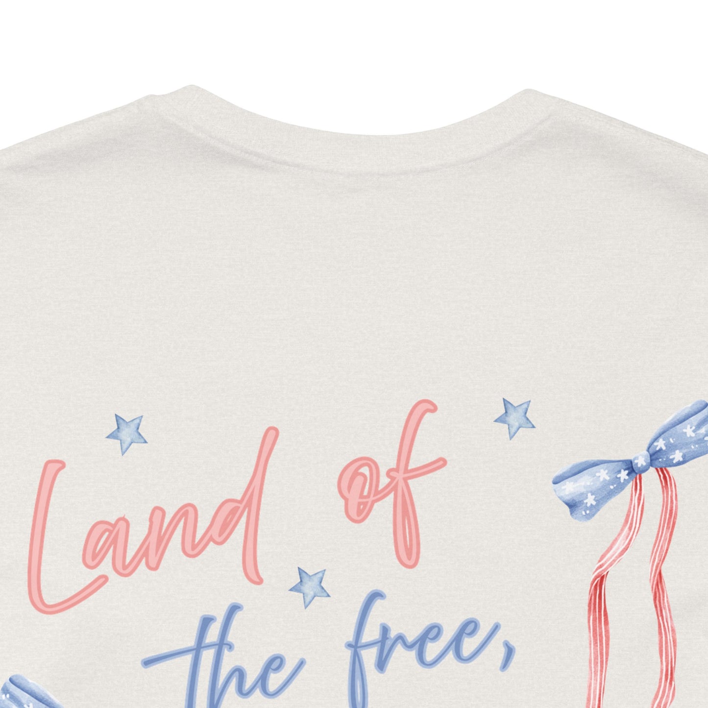 Land of the Free Tee with Bow | Perfect for all of America's Holidays