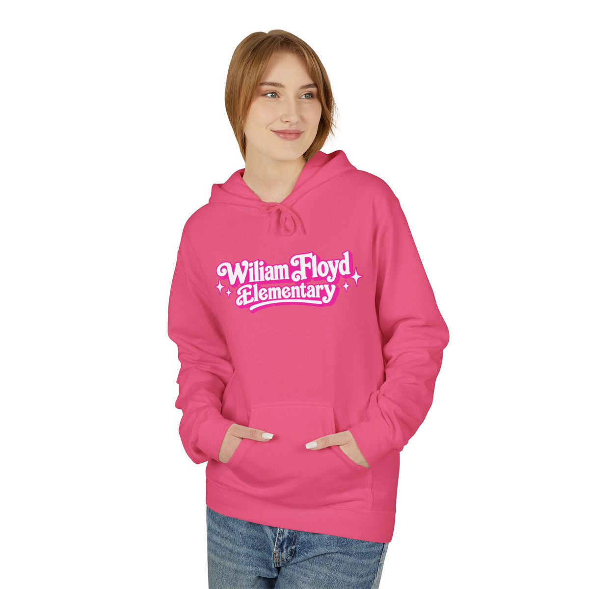 WFE- Barbie (w/stars) Breast Cancer Awareness Hoodie | Softstyle Fleece