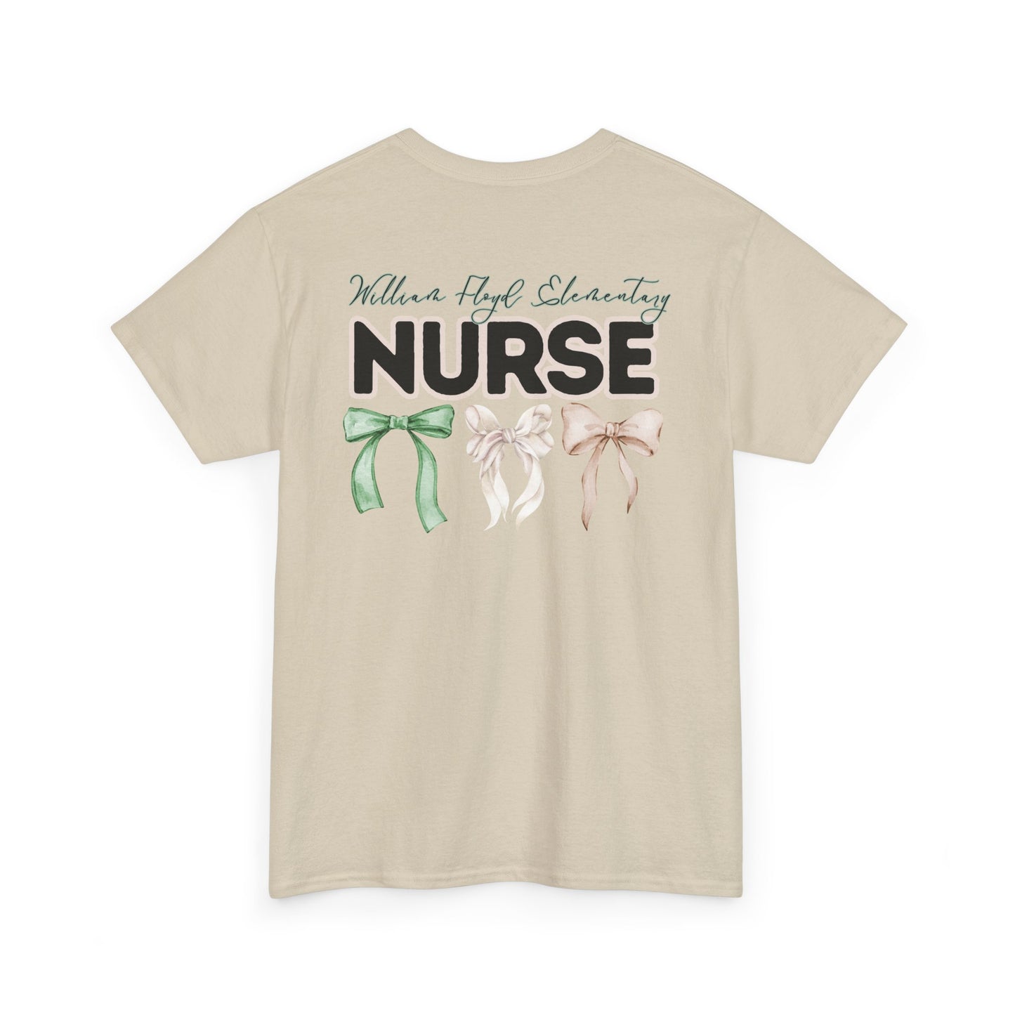WFE Nurse and Bows- Unisex Heavy Cotton Tee with Bow Design