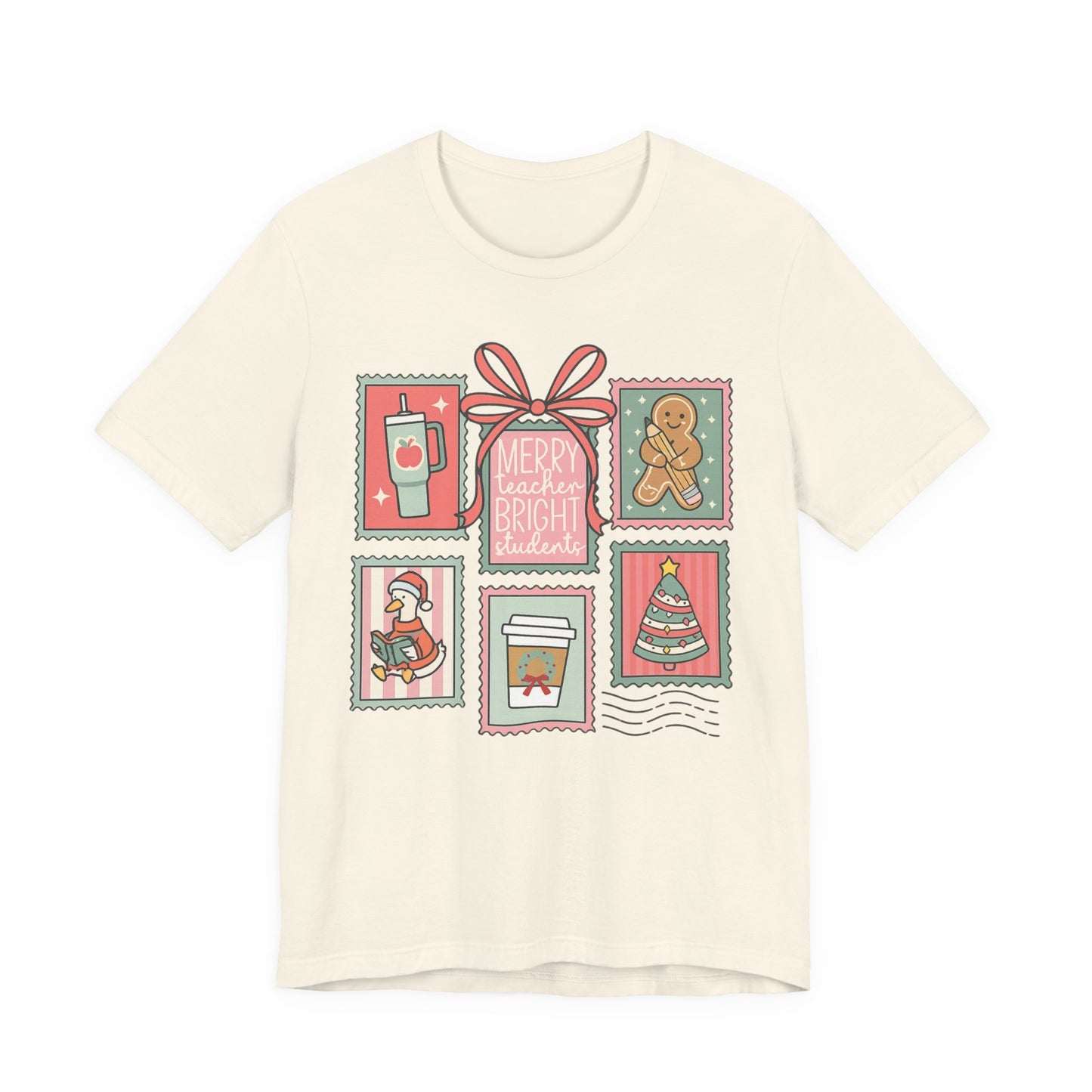 Merry Teacher, Bright Students— Christmas Unisex T‑Shirt