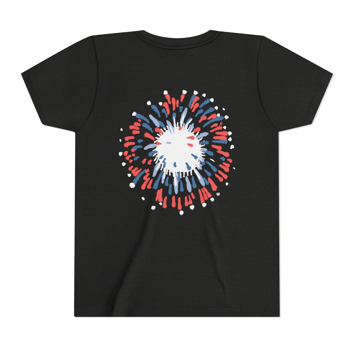 Patriotic Youth Tee for Girls, USA - Kids Short Sleeve Shirt, Holiday Mini