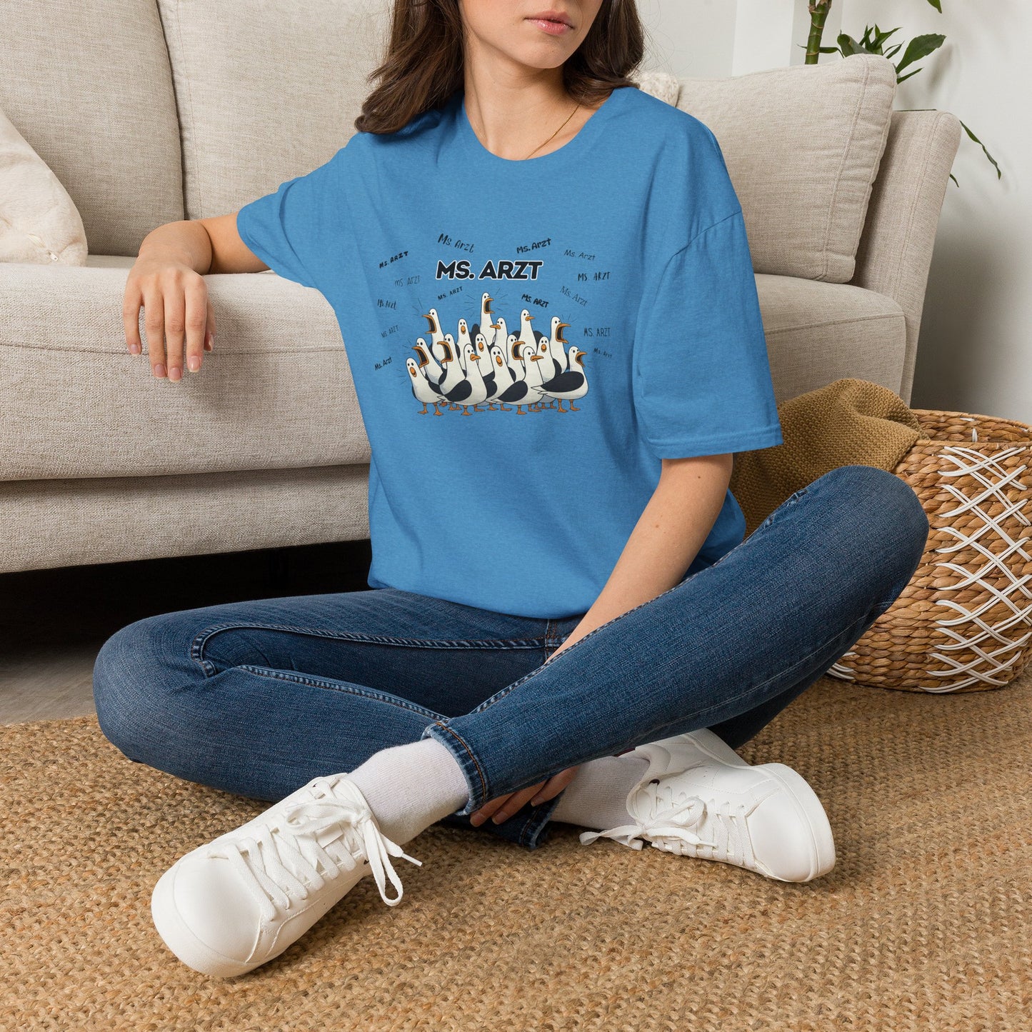 Ms. Arzt- Seagull Crew Graphic T-Shirt — Personalized