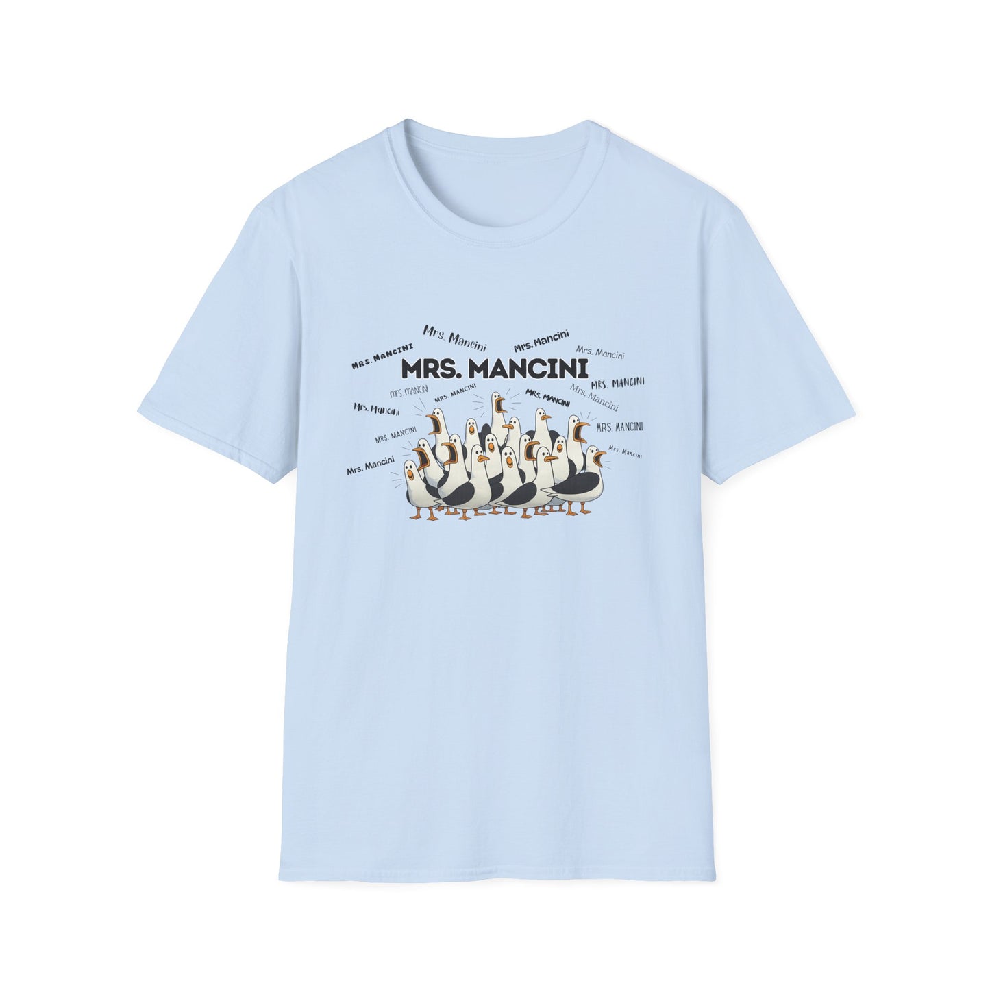 Mrs. Mancini - Seagull Crew Graphic T-Shirt — Personalized