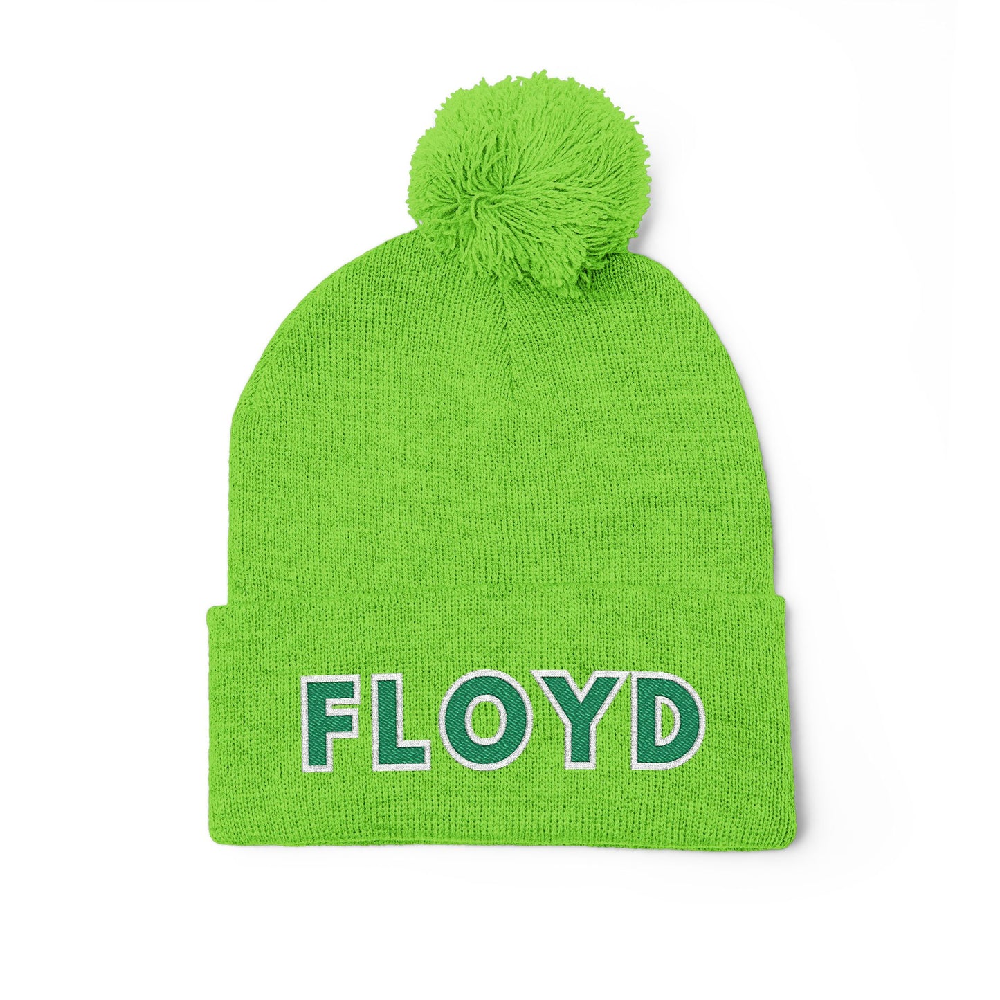 FLOYD Embroidered Pom-Pom Beanie