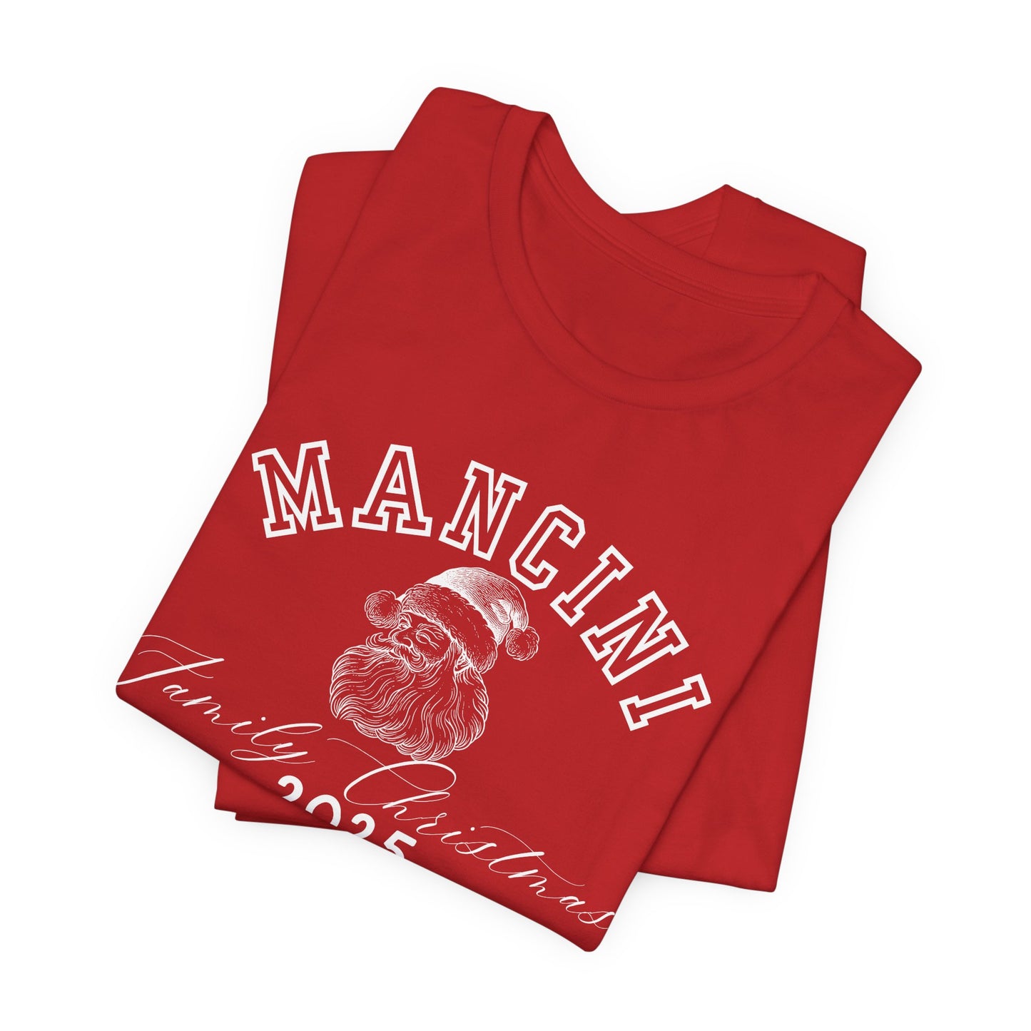 FAMILY NAME- SANTA- Personalized- Unisex Jersey Short Sleeve Tee
