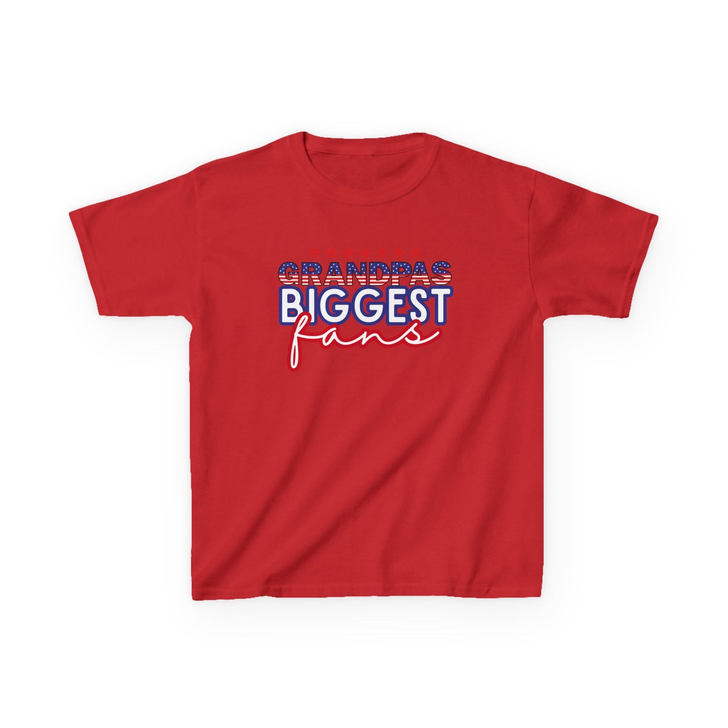 Custom Grandpa's Biggest Fans Kids T-Shirt - Jolly 70 Design, Perfect for Family Gatherings!