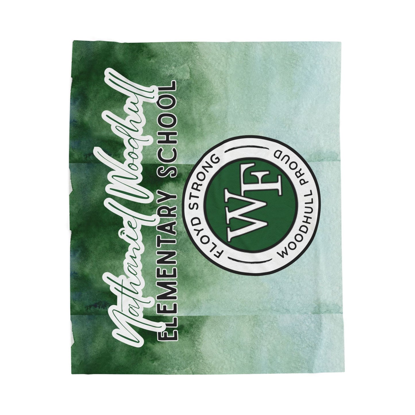 Woodhull- Logo Velveteen Plush Blanket