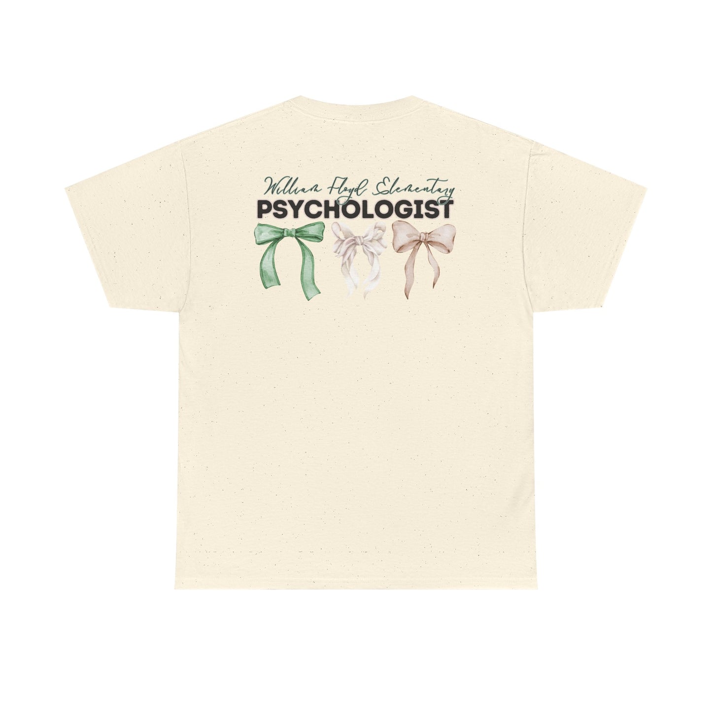 WFE Psychologist and Bows- Unisex Heavy Cotton Tee with Bow Design