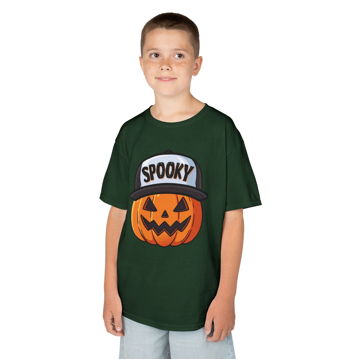 Spooky Pumpkin w/ Hat | Halloween | Kids Cotton™ Tee