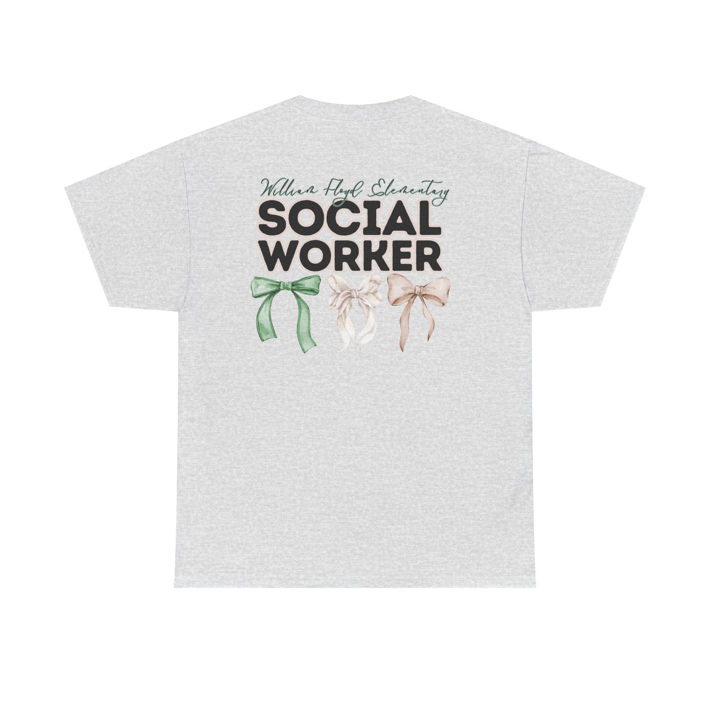WFE Social Worker and Bows- Unisex Heavy Cotton Tee with Bow Design