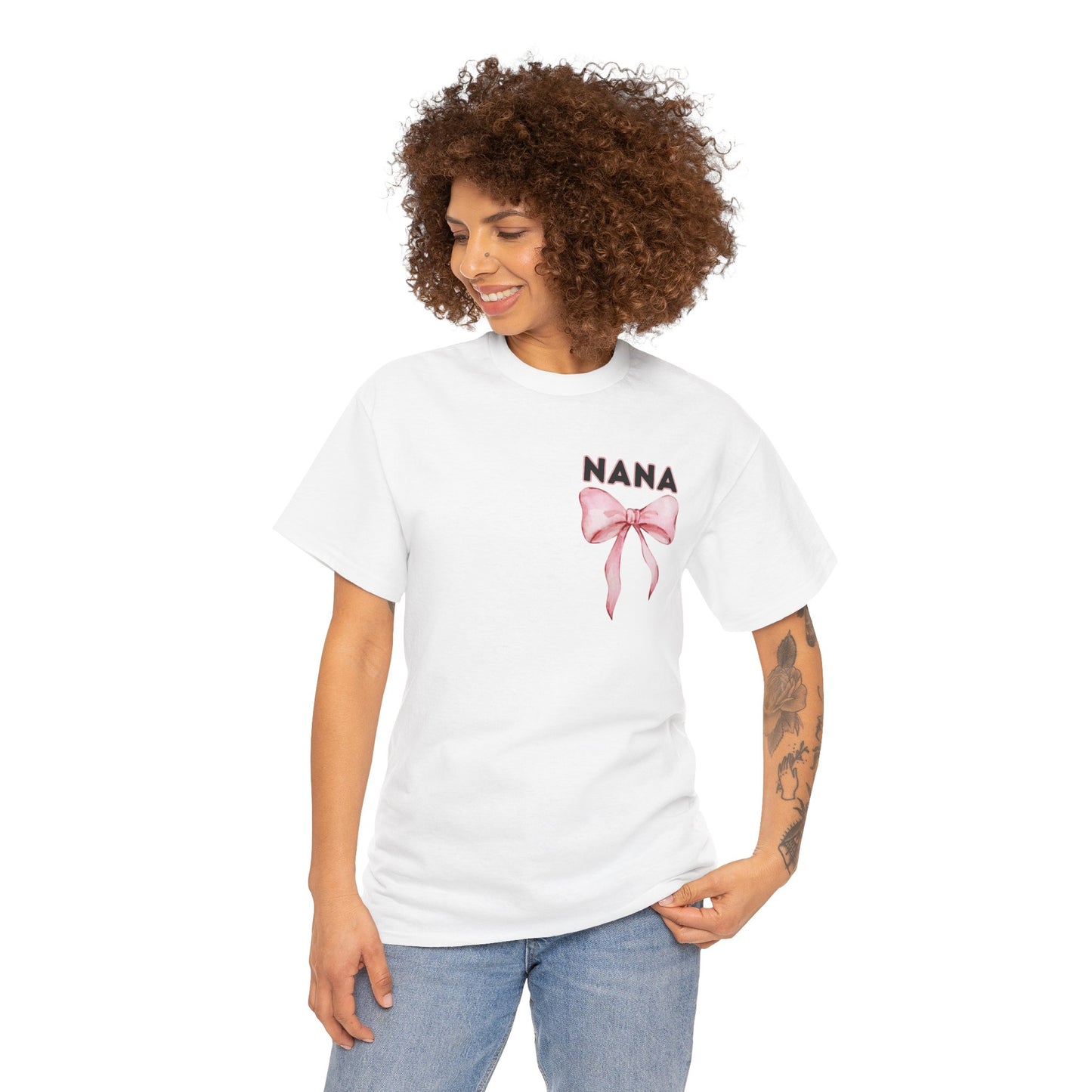 Nana Pink Bow Unisex Heavy Cotton Tee - Simply the Best