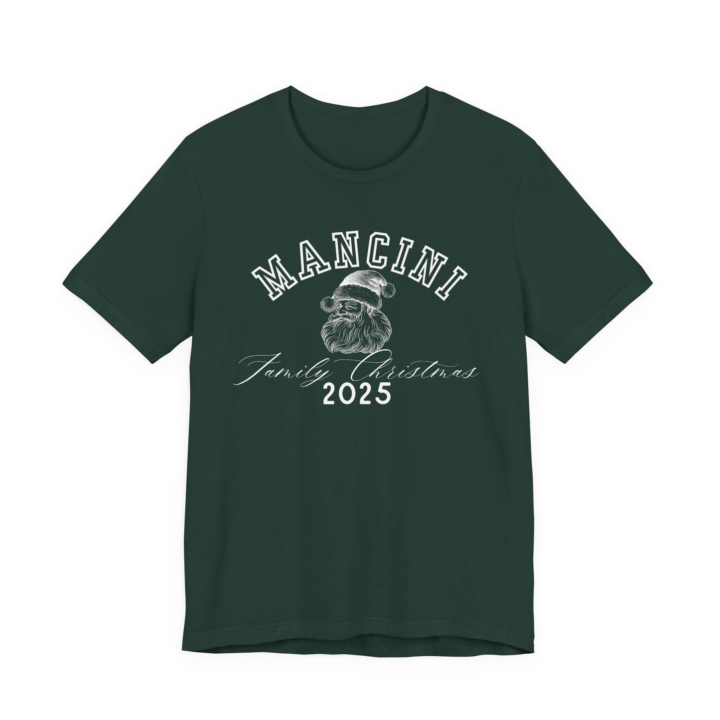 FAMILY NAME- SANTA- Personalized- Unisex Jersey Short Sleeve Tee