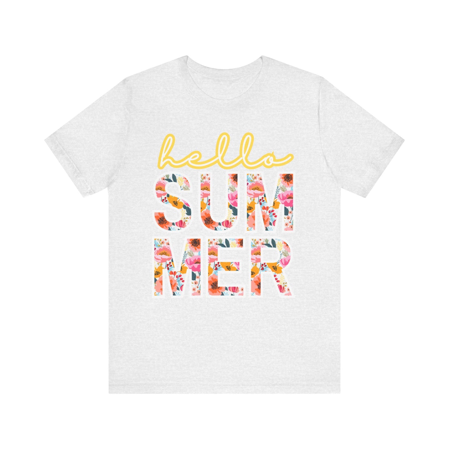Hello Summer Tee, Summer Shirt, Unisex T-Shirt, Vacation Apparel, Gift for Beach Lovers