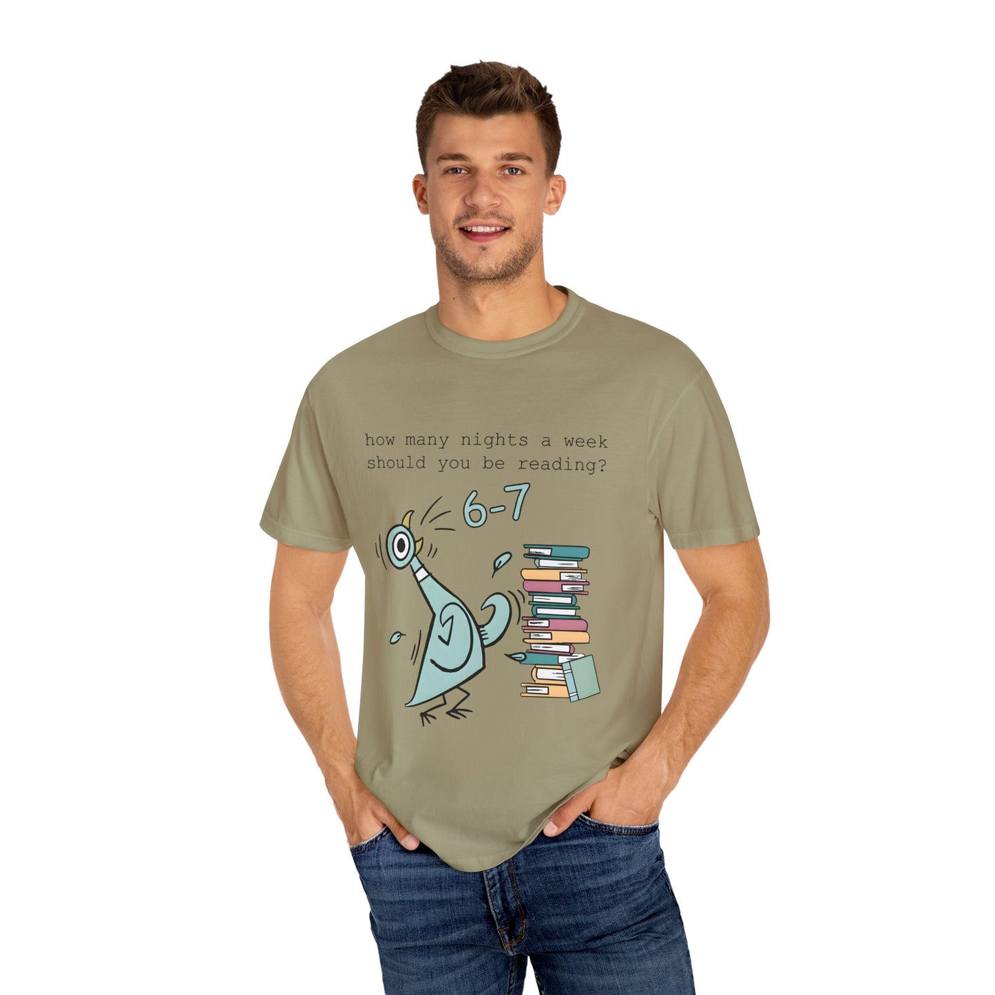 “How many nights a week should you be reading? 6-7” -Teacher Graphic T-Shirt