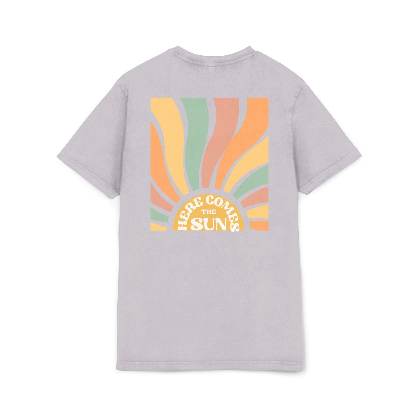 Here Comes the Sun Design- Acid Washed Tee for Summer