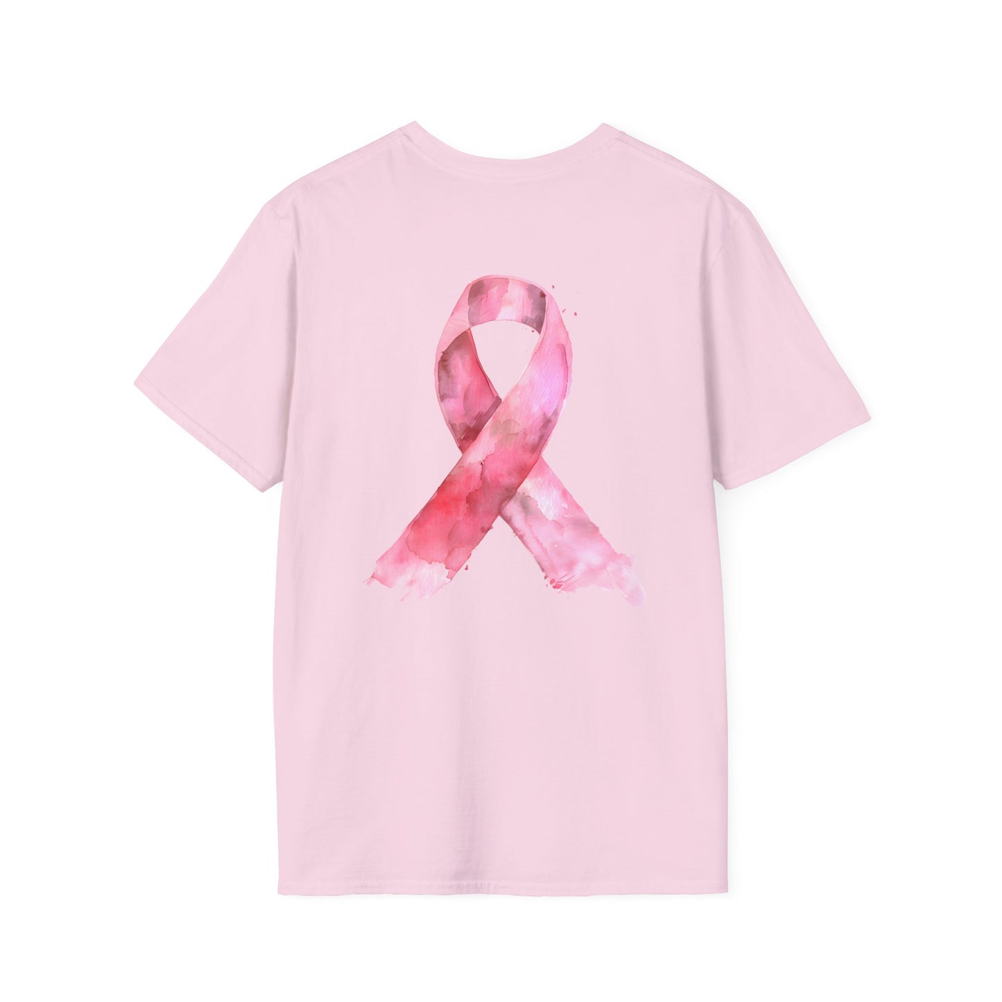 In October We Wear Pink Ribbon- Breast Cancer Awareness Tee, Unisex Softstyle T-Shirt