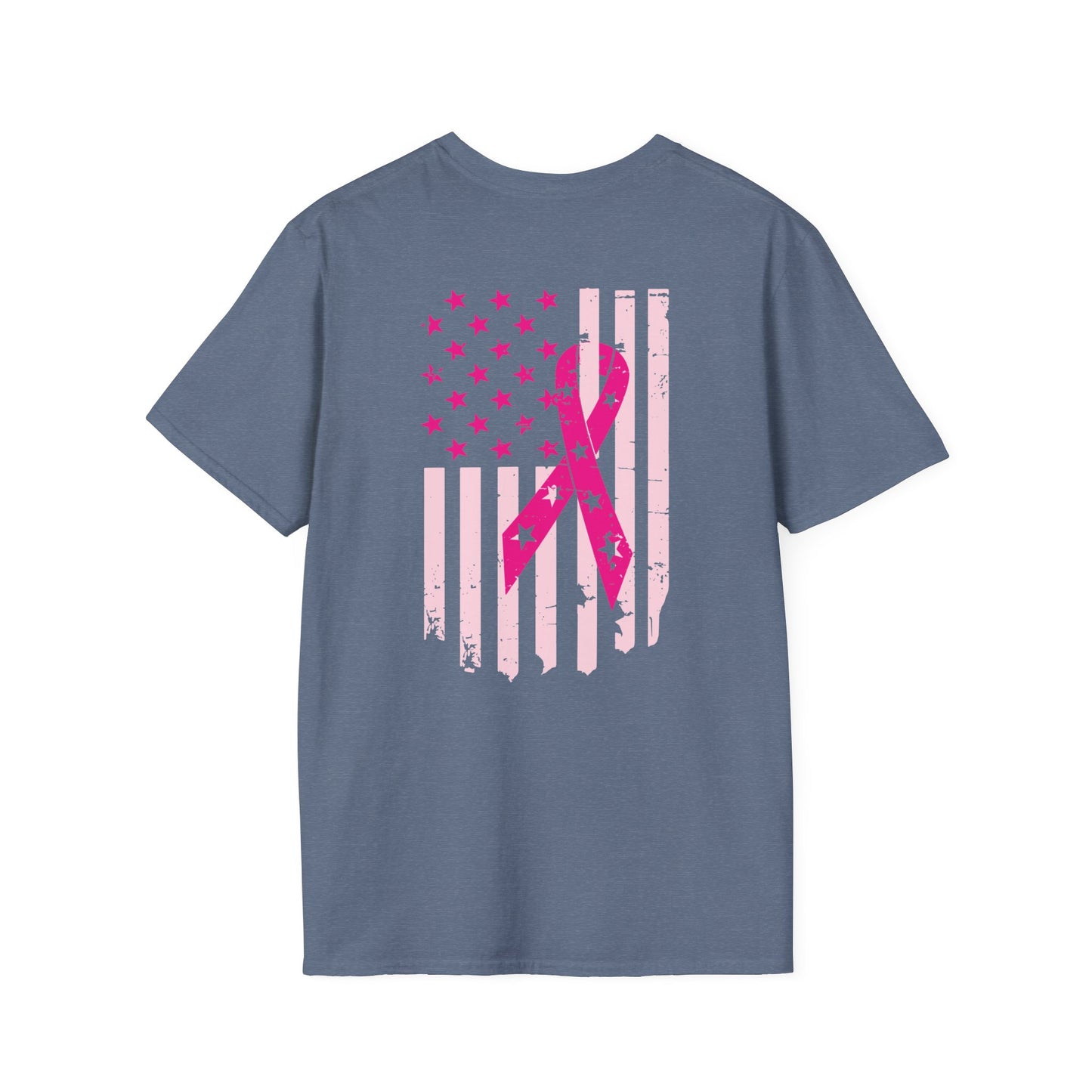 Breast Cancer Flag Awareness Tee, Unisex Softstyle T-Shirt