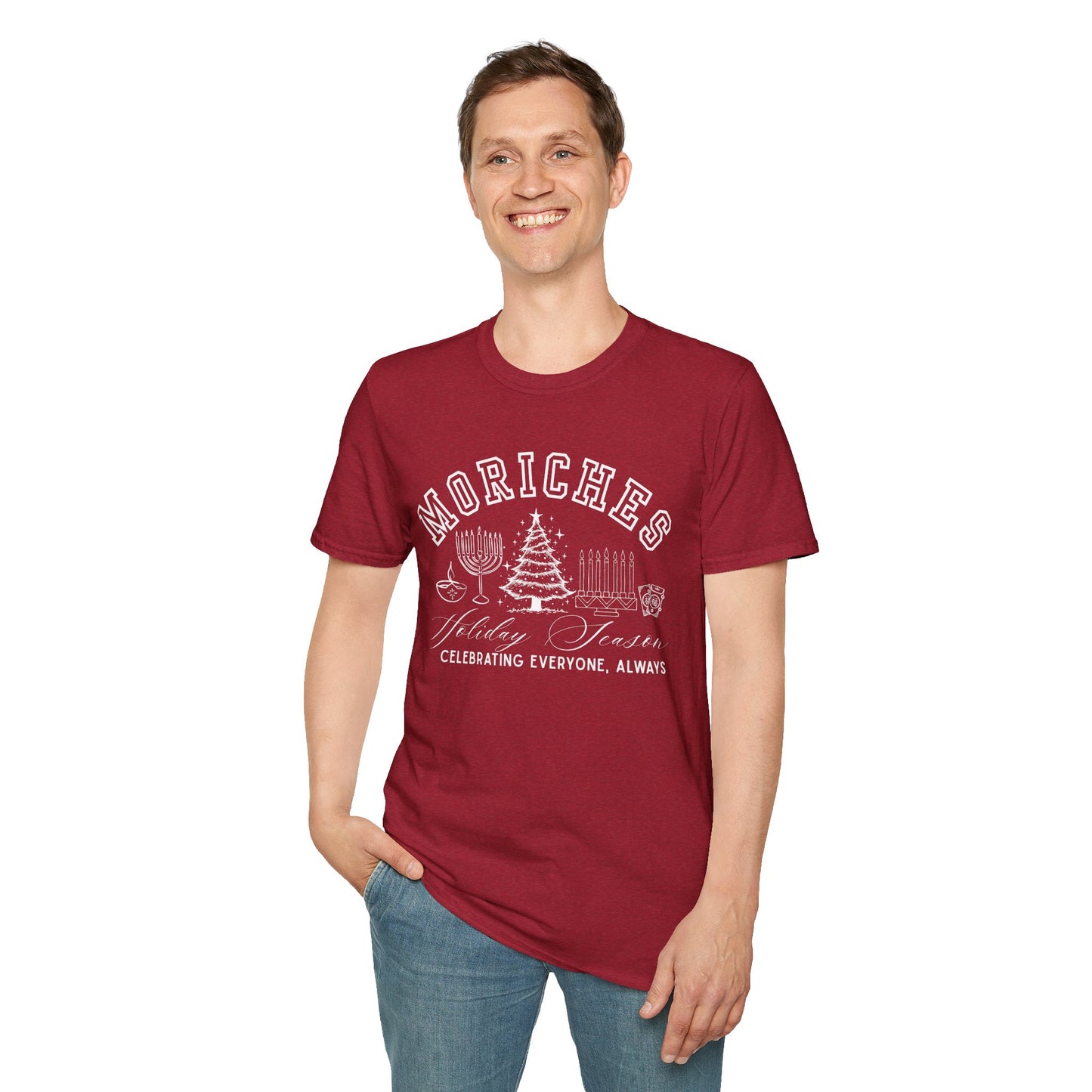 Moriches- Celebrating Everyone, Always Holiday T-Shirt (Christmas)